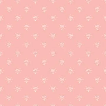 Diamond seamless pattern vector illustration. Hand drawn sketched doodle diam Illustrazione stock