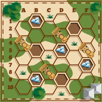 Diamond search map. Stock Illustration