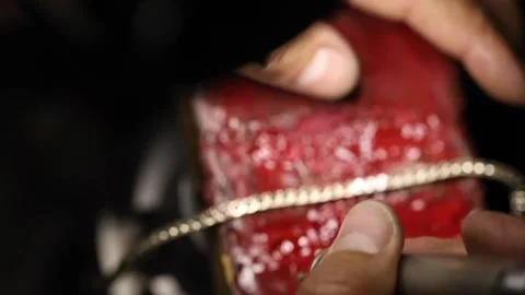 Diamond Setting Necklace On Glue 2 Video stock 209742029