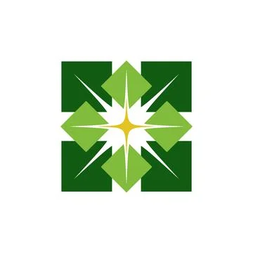 Diamond Shape Abstract Pattern Flower Logo Template Illustration Design. Ve.. Stock Illustration