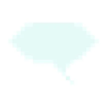 Diamond shape chat bubble message dialog box pixel art style light blue color Ilustración de archivo