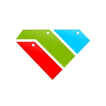 Diamond Shape File And Folder Stack Symbol Design Stock Illustration