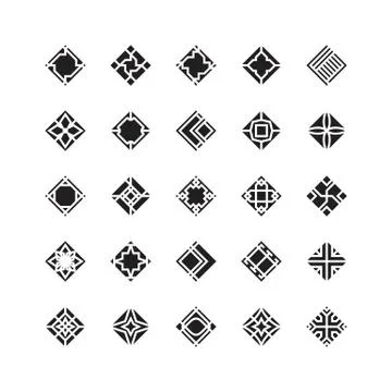 Diamond shape , geometric vector icon , ornament Stock Illustration