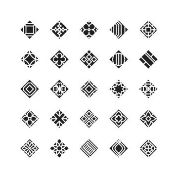 Diamond shape , geometric vector icon , ornament Stock Illustration
