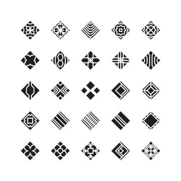 Diamond shape , geometric vector icon , ornament Stock Illustration