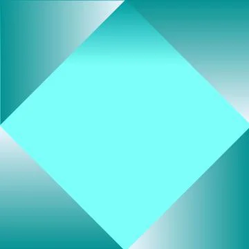 Diamond shape in gradient green and blue color for wallpaper and background Stock Illustration