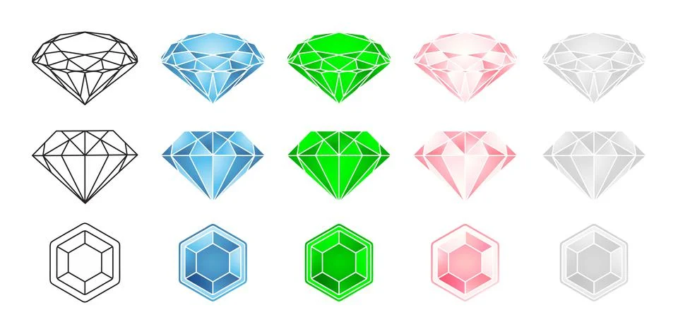 Diamond Shape Stock Illustration