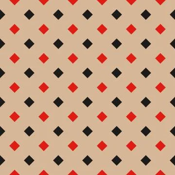 Diamond shape squares seamless pattern, polka dots background Illustrazione stock
