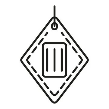 Diamond shape tag pricing item icon Illustrazione stock