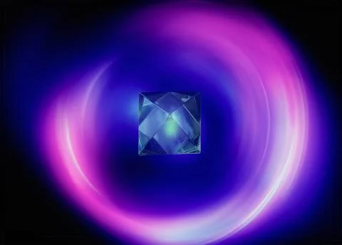 Diamond-shaped pyramidal figure seen from above. Stock Photos