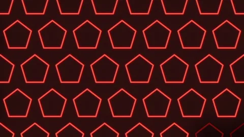 Diamond-shaped red triangle pattern on black background Stock Footage 303540377