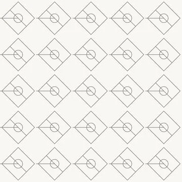 Diamond shapes with circular nodes seamless pattern in minimal line design イラスト素材