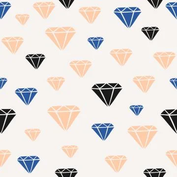 Diamond Shapes Seamless Pattern Stock Illustration