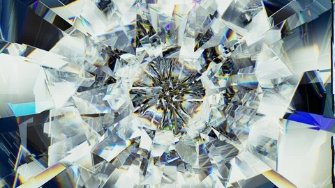 Diamond shine macro rotate seamless loop with kaleidoscope effect Stock Footage 114352998
