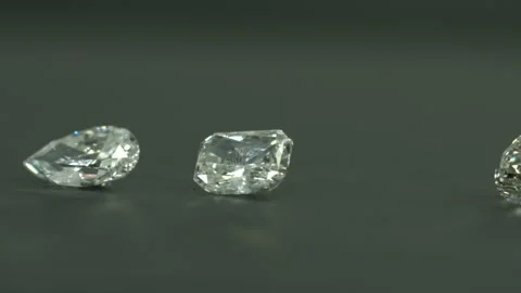 Diamond shine on the table black background. 1 carat diamond. jewelery diamond Stock Footage 139634518