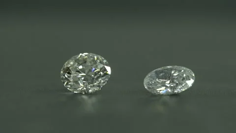 Diamond shine on the table black background. 1 carat diamond. Stock Footage 139641023
