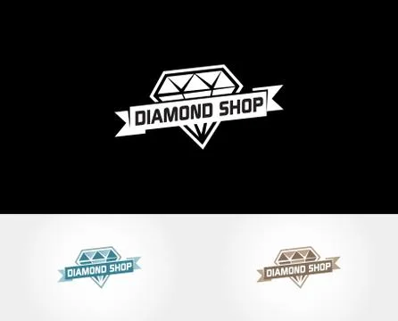 Diamond Shop Logo Illustrazione stock