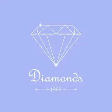 Diamond shopping emblem Stock Illustration