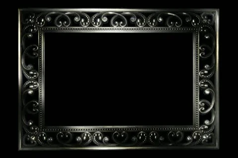 Diamond Silver Frame Widescreen Video stock 10874895