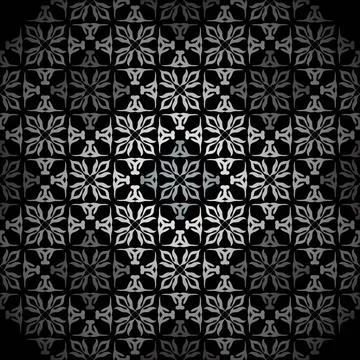 Diamond silver wallpaper Silver seamless wallpaper tile background pattern... Stock Photos