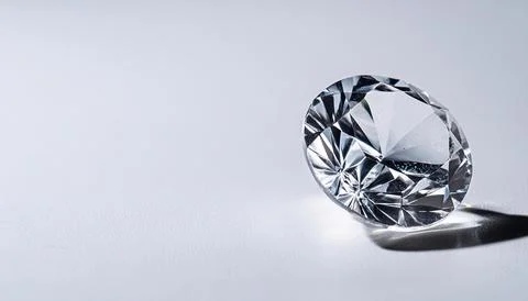 Diamond is a solid form of pure carbon with its atoms arranged in a crystal.. Foto stock