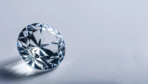 Diamond is a solid form of pure carbon with its atoms arranged in a crystal.. Stock Photos