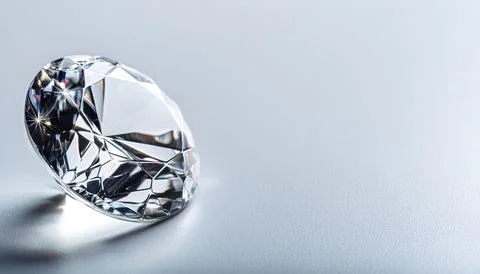 Diamond is a solid form of pure carbon with its atoms arranged in a crystal.. Stock Photos