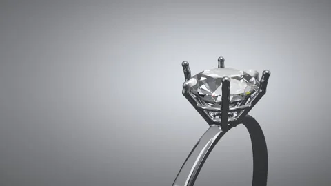 Diamond Solitaire Ring Prongs Closing Around Gemstone Animation Stock-Footage 346828362