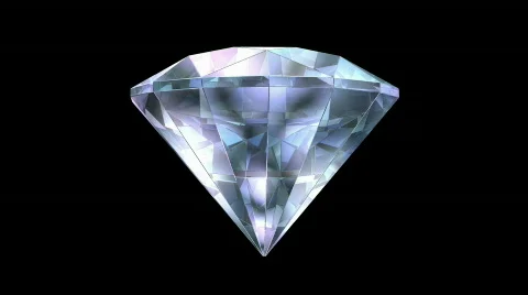 Diamond Spinning Loopable with Alpha Channel HD1080 Stock-Footage 569475