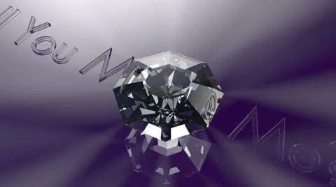 Diamond spinning with text will you marry me Stock Footage 59827160