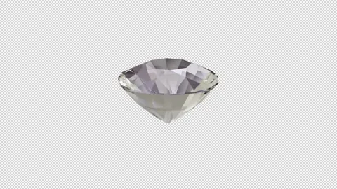A diamond spinning on a transparent background Stock Footage 236730836