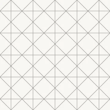 Diamond square mesh seamless pattern in line design. diamond square geometric Stock Illustration