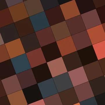 Diamond square shaped abstract mosaic tiles pattern with Diagonal symmetrical Stock Illustration
