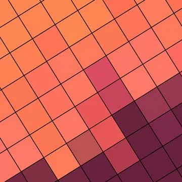 Diamond square shaped abstract mosaic tiles pattern with Diagonal symmetrical Stock Illustration