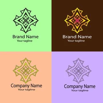 Diamond Star Cross Monogram Stock Illustration