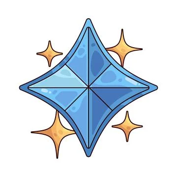 Diamond star illustration Stock Illustration