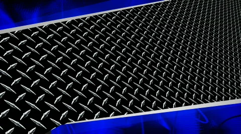 Diamond Steel Plate Background LOOP Stock Footage 372789
