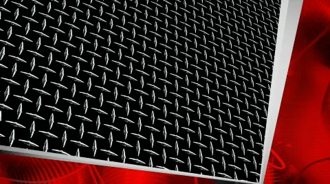 Diamond Steel Plate Background LOOP Stock Footage 372800