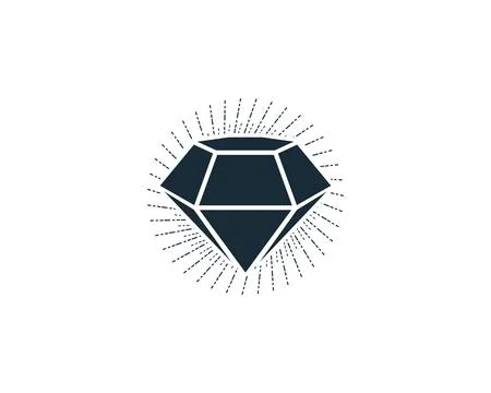 Diamond Stone Icon Design Template Elements Stock Illustration