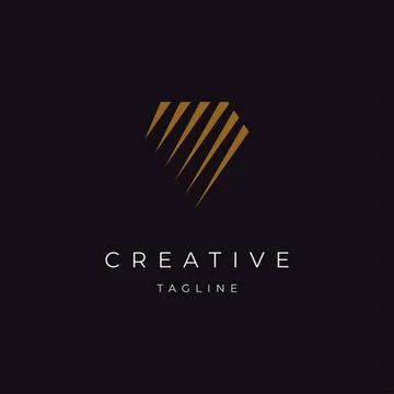 Diamond stone logo design	 Stock Illustration