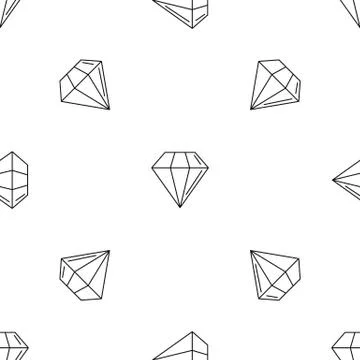 Diamond stone pattern seamless vector Illustrazione stock