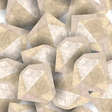 Diamond stone rough. Seamless pattern. Precious stone, gemstone, mineral. Illustrazione stock