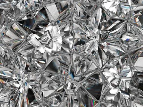 Diamond structure extreme closeup and kaleidoscope Stock Photos