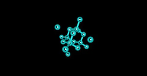 Diamond structure isolated on black. Stock Illustration