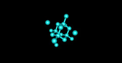 Diamond structure isolated on black. Stock Illustration