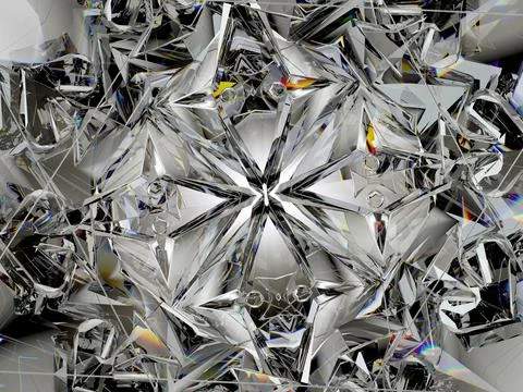 Diamond structure star shape and kaleidoscope background Stock Photos