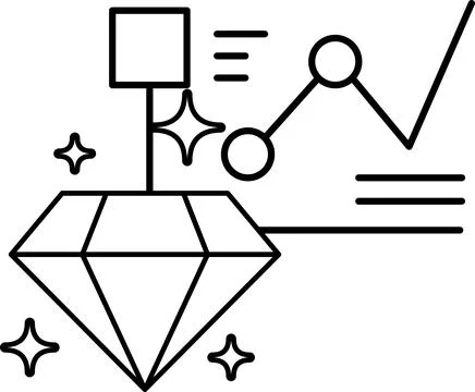 A diamond is surrounded by a circle and a square Stockillustratie