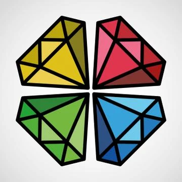 Diamond symbol Stock Illustration