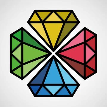 Diamond symbol Stock Illustration