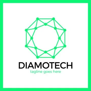 Diamond Tech Logo Stock Illustration
